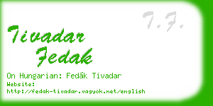 tivadar fedak business card