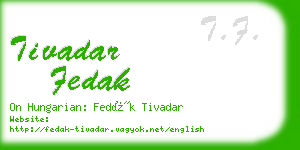 tivadar fedak business card